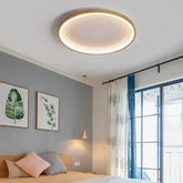 Luminaire Plafonnier Design Bois Minimaliste Rond Moderne - Clowas.fr